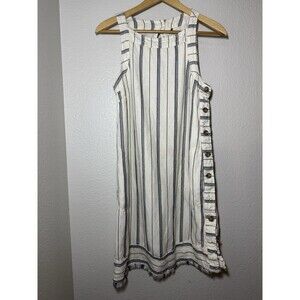 Anthropologie Akemi + Kin Striped Button Side Shift Dress Women's‎ Size S NWOT